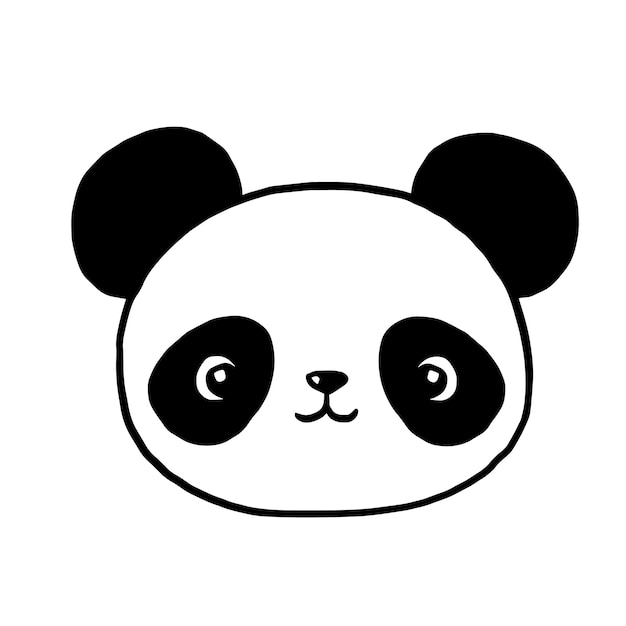 Panda dibujos animados animales lindas kawaii garabatos garabatos página para colorear dibujo dibujo