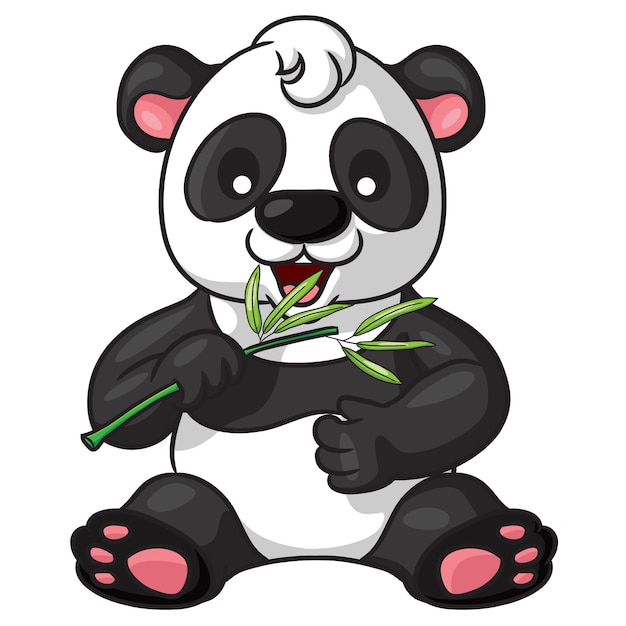 Panda de dibujos animados lindo