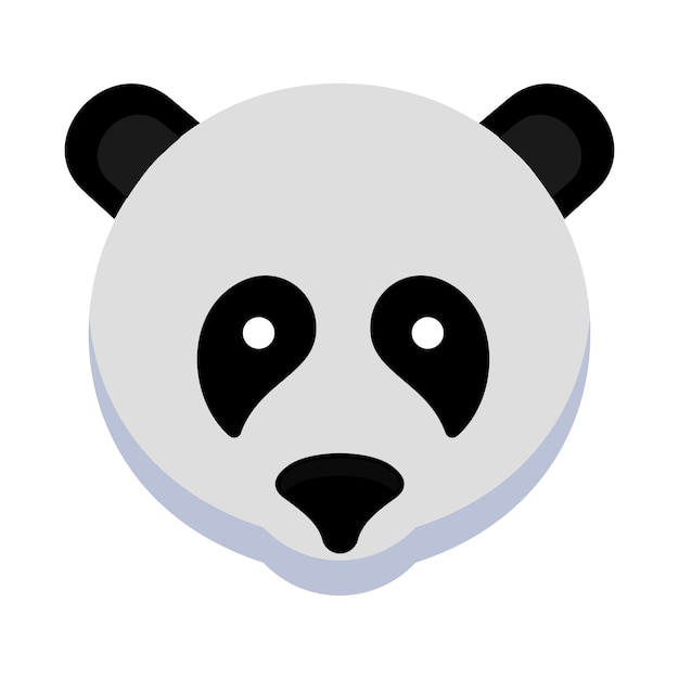 panda en diseño plano