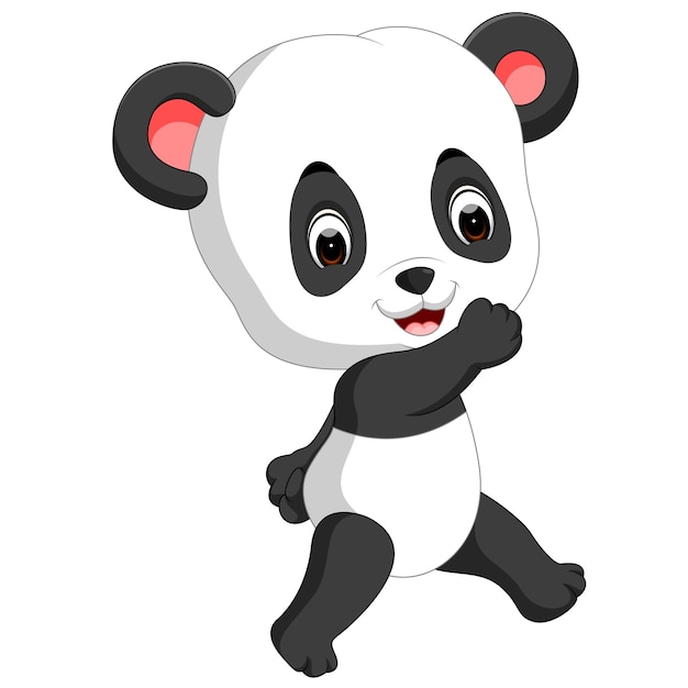 Panda divertida de dibujos animados