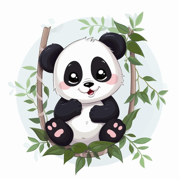 Vector el panda es lindo.