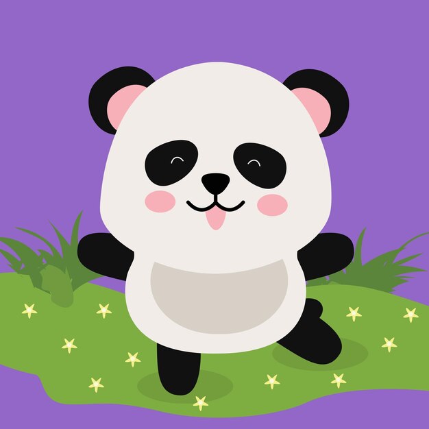 panda feliz