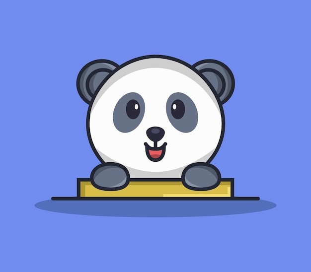 Panda ilustrado en estilo de dibujos animados