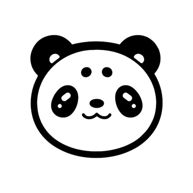 Panda lindo dibujado a mano en estilo doodle