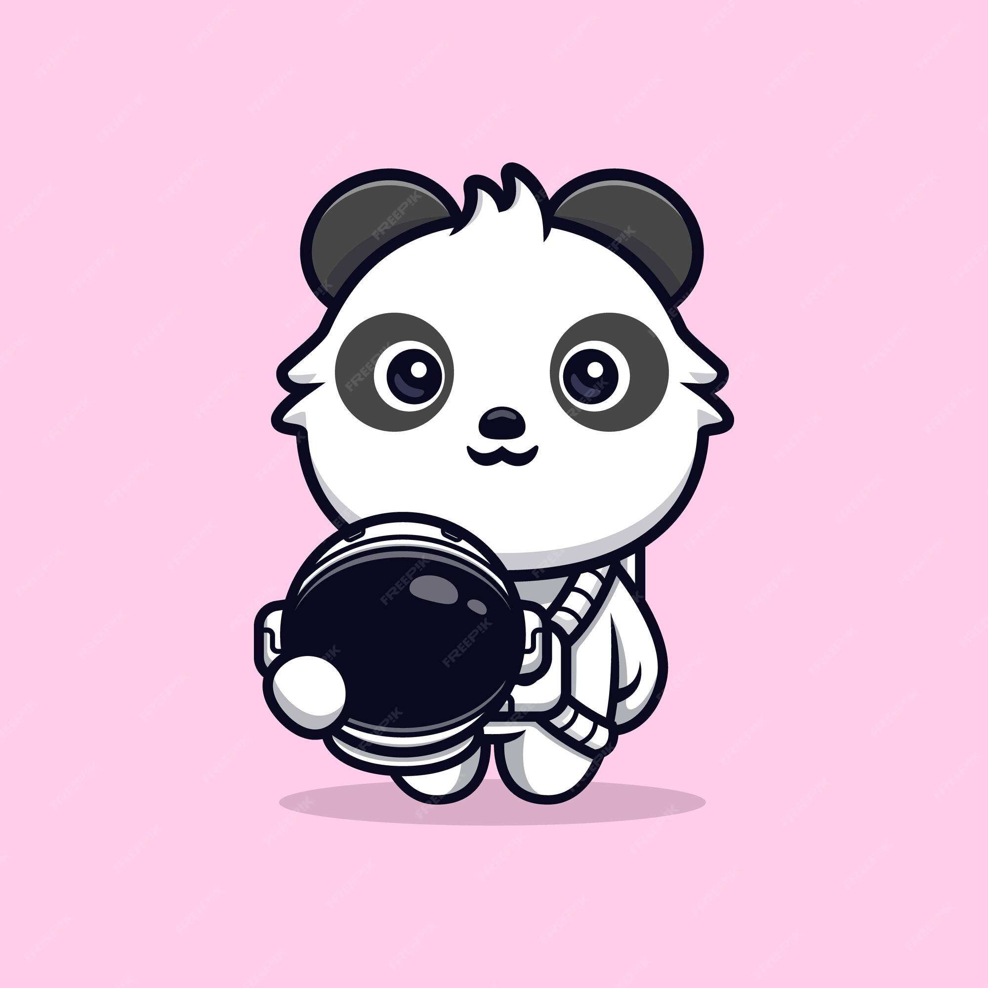 Panda Desenhos Animados Bonito Espaço Personagem Animal Kawaii Trajes  Espaciais imagem vetorial de kristina0702© 580325570