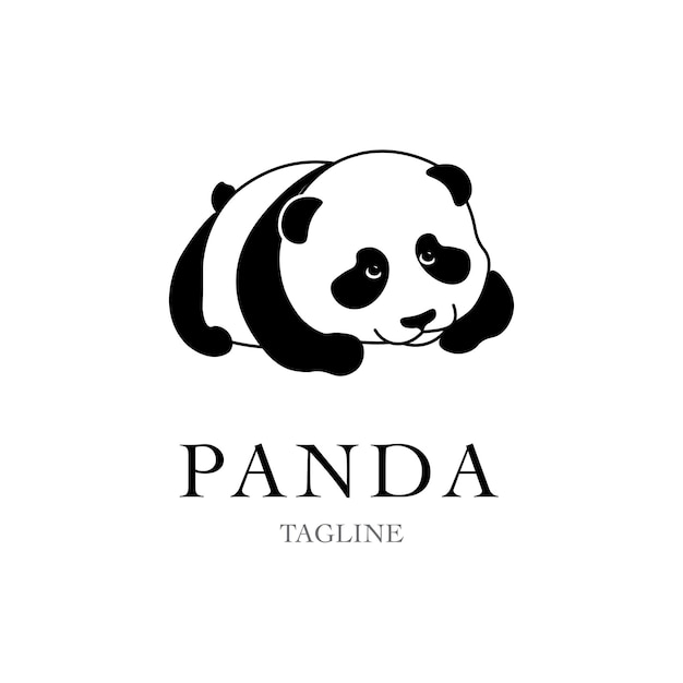 Panda logo simple ilustración gráfico panda elemento icono