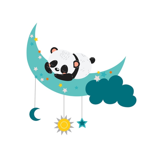 Panda en la luna