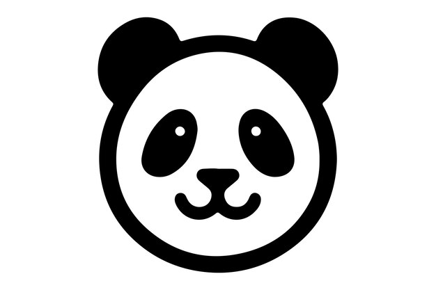 un panda con ojos negros y una cara blanca con marcas negras en él