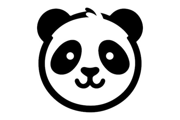 un panda con ojos negros y una cara negra y blanca