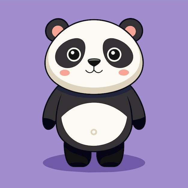 panda osos mascota mascota dibujos animados muy lindo dibujo ilustración vectorial de caracteres