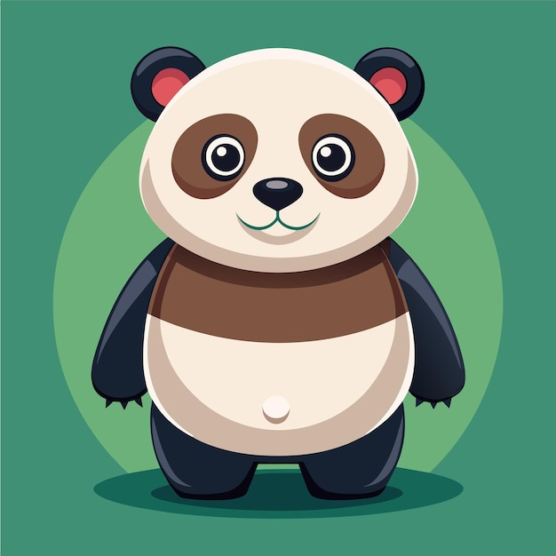 panda osos mascota mascota dibujos animados muy lindo dibujo ilustración vectorial de caracteres