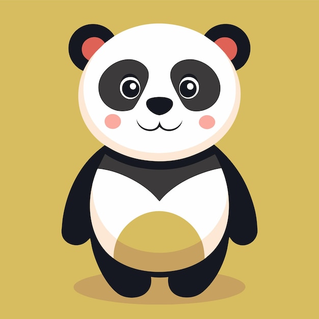 panda osos mascota mascota dibujos animados muy lindo dibujo ilustración vectorial de caracteres