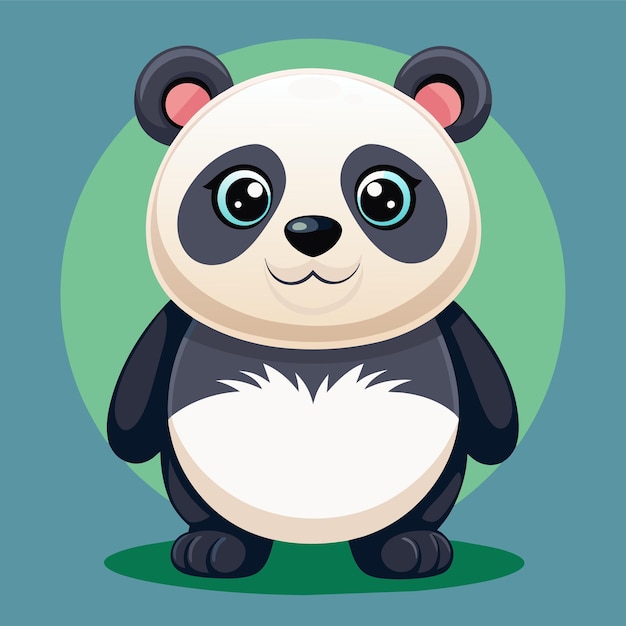 panda osos mascota mascota dibujos animados muy lindo dibujo ilustración vectorial de caracteres