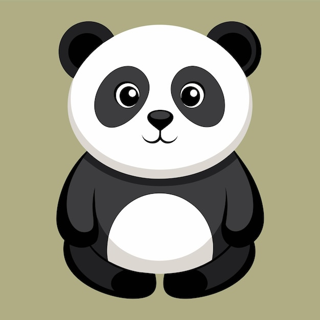 panda osos mascota mascota dibujos animados muy lindo dibujo ilustración vectorial de caracteres