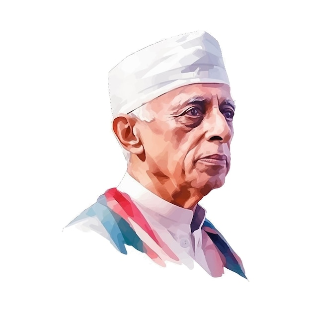 Pandit Jawaharlal Nehru ilustración vectorial