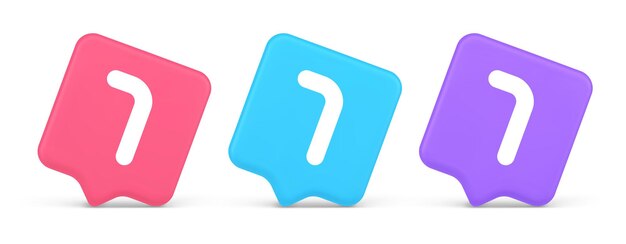 El panel de aplicación web del servicio financiero de contabilidad de siete botones icono 3D