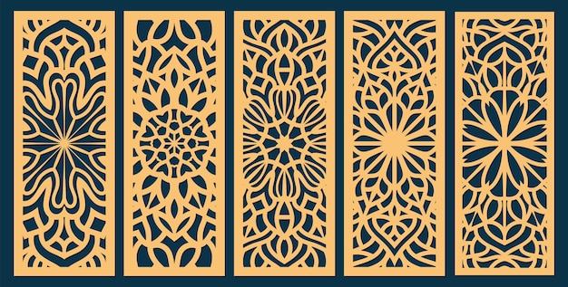 Panel cortado por láser patrón geométrico islámico corte CNC arte de pared decoración interior del hogar