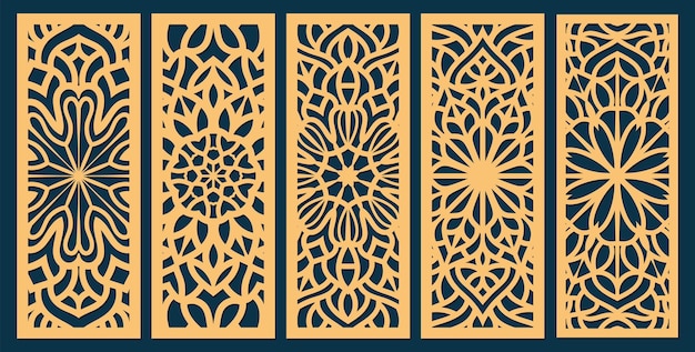Panel cortado por láser patrón geométrico islámico corte CNC arte de pared decoración interior del hogar