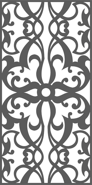 Un panel decorativo en blanco y negro con un patrón de la palabra plantilla.