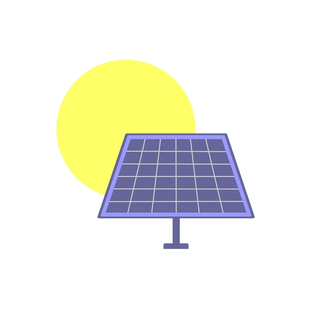 Vector panel fotovoltaico panel solar central eléctrica generación de energía solar fotovoltaica sostenible renovable