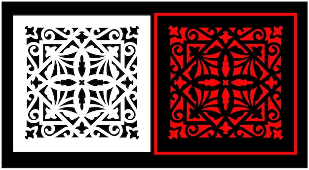 Un panel recortado en blanco y negro con las palabras "el rojo".