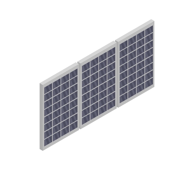 Panel solar isométrico