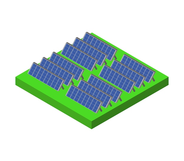 Vector panel solar isométrico