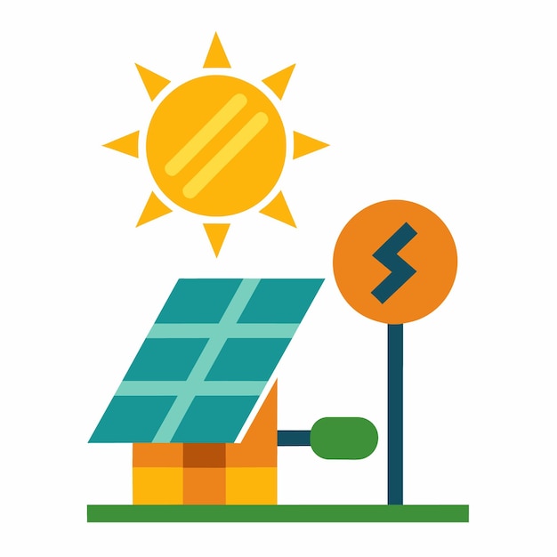 un panel solar con un panel solar en él