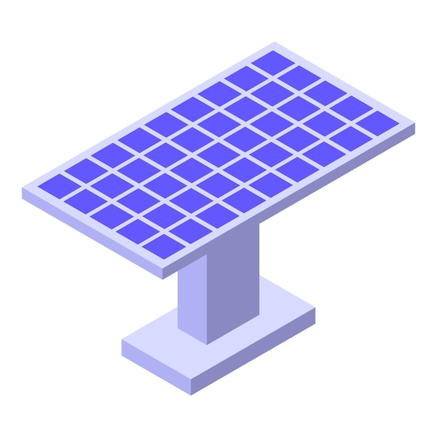 Panel solar que genera energía limpia vista isométrica