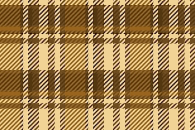 Panel de tela vectorial sin costuras habilidad fondo textil a cuadros patrón en línea tartan comprobar textura en colores naranja y ámbar