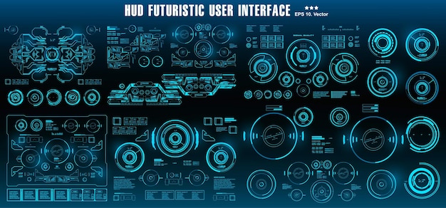 Panel de visualización pantalla de tecnología de realidad virtual HUD objetivo de interfaz de usuario futurista