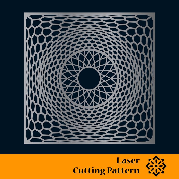 Vector paneles decorativos cortados con láser y cnc