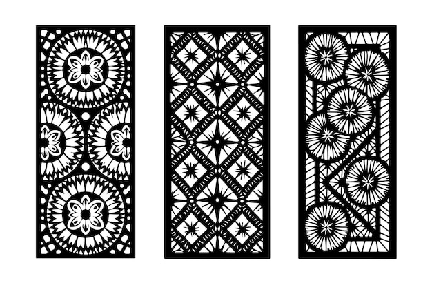 Paneles decorativos intrincados cortados con láser