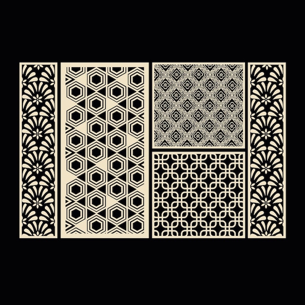 Los paneles florales de corte por láser vectorial para el corte láser CNC