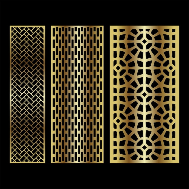 paneles de oro paneles cortados con láser paneles de fondo decorativo paneles de patrones ornamentales