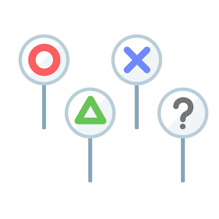 Vector paneles de respuesta
