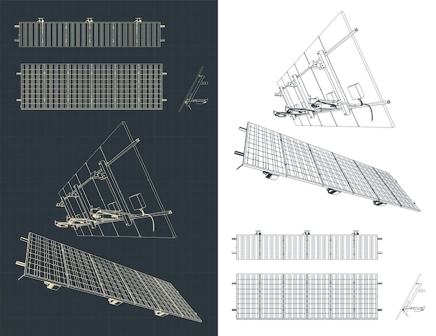 Paneles solares con planos de fijación