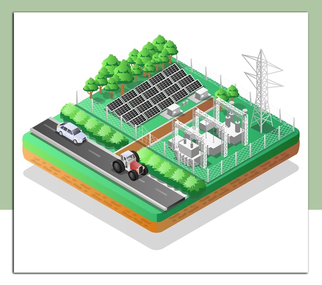 Paneles solares y red eléctrica