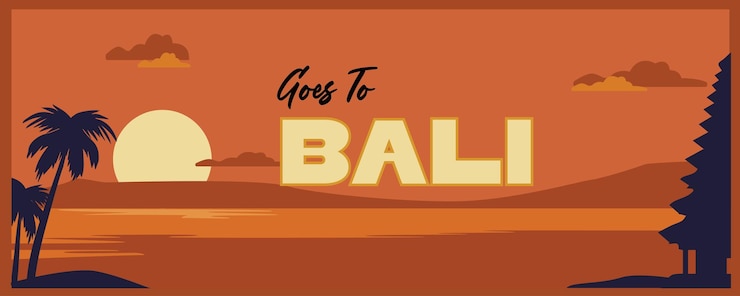 Panfleto de vacaciones en Bali
