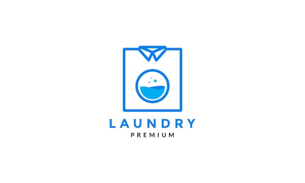 Paño abstracto con ilustración de diseño gráfico vectorial de icono de símbolo de logotipo de lavandería