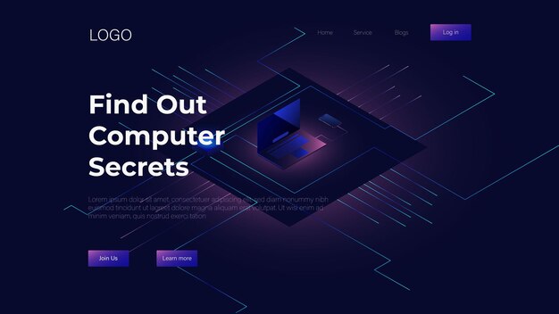 Una pantalla azul con la búsqueda de palabras y los secretos de la computadora.