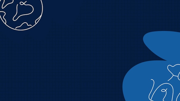 una pantalla azul con un círculo y un círculo en el medio