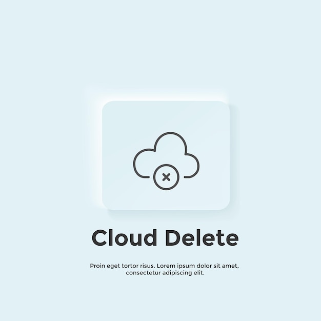 Una pantalla azul con un ícono de eliminación de nube en ella