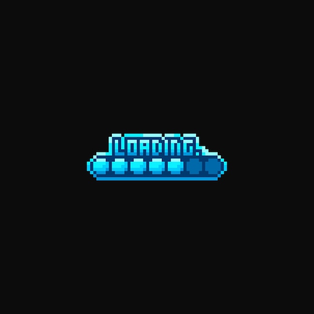 pantalla de carga de arte retro de píxeles