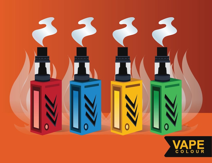 Pantalla a color de varios colores para un vaporizador simple y moderno.