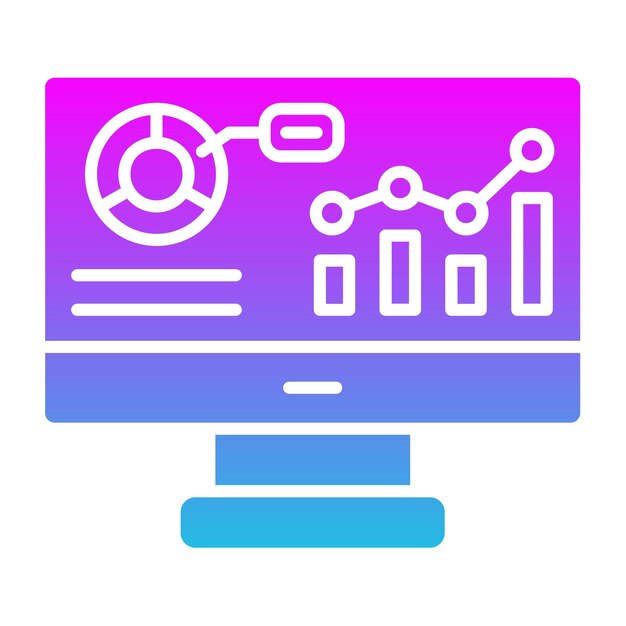 una pantalla colorida con un fondo azul y púrpura con un diagrama de un diagrama y flechas