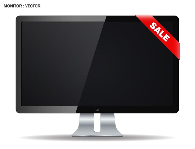 Vector pantalla de computadora aislada en blanco vector eps10