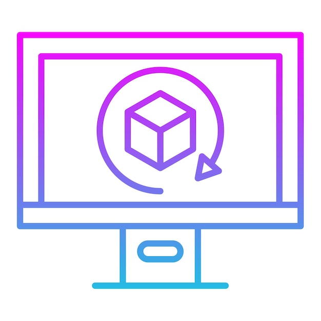 una pantalla de computadora con una caja en ella que dice cubo