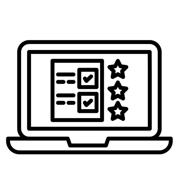 una pantalla de computadora con un diagrama de una computadora con estrellas en ella