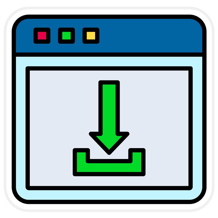 Vector una pantalla de computadora con una flecha verde apuntando hacia arriba